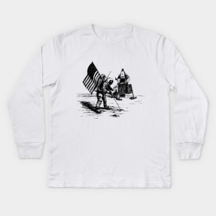 Moon Landing Kids Long Sleeve T-Shirt